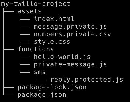 Twilio project layout